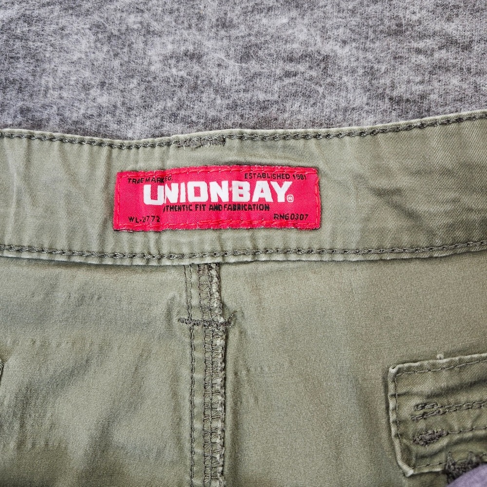 UNIONBAY Men's Cargo Shorts With Pockets. Military Green. Size 42 - Picture 10 of 14